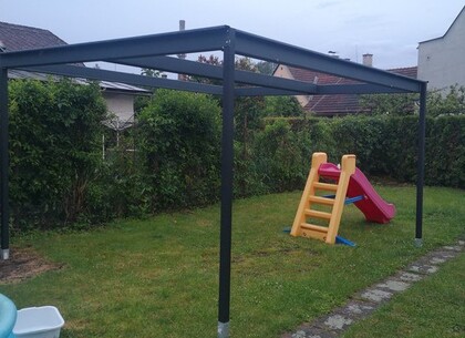 Bioklimatická ocelová pergola zahradní volně stojící 1
