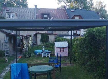 Bioklimatická ocelová pergola zahradní volně stojící 2