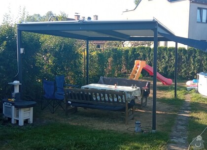 Bioklimatická ocelová pergola zahradní volně stojící 7