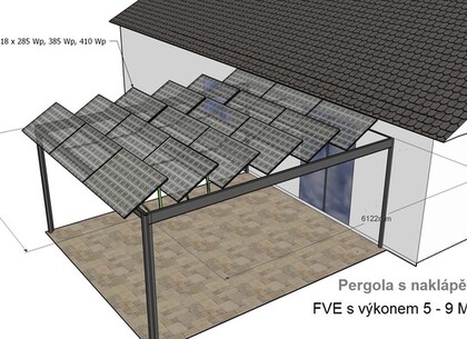 Navržení bioklimatické pergoly z FVE panely 1