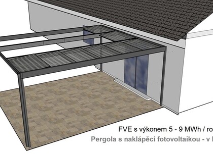 Navržení bioklimatické pergoly z FVE panely 2