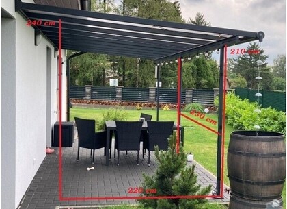 Pevné rámové zasklení pergoly 5